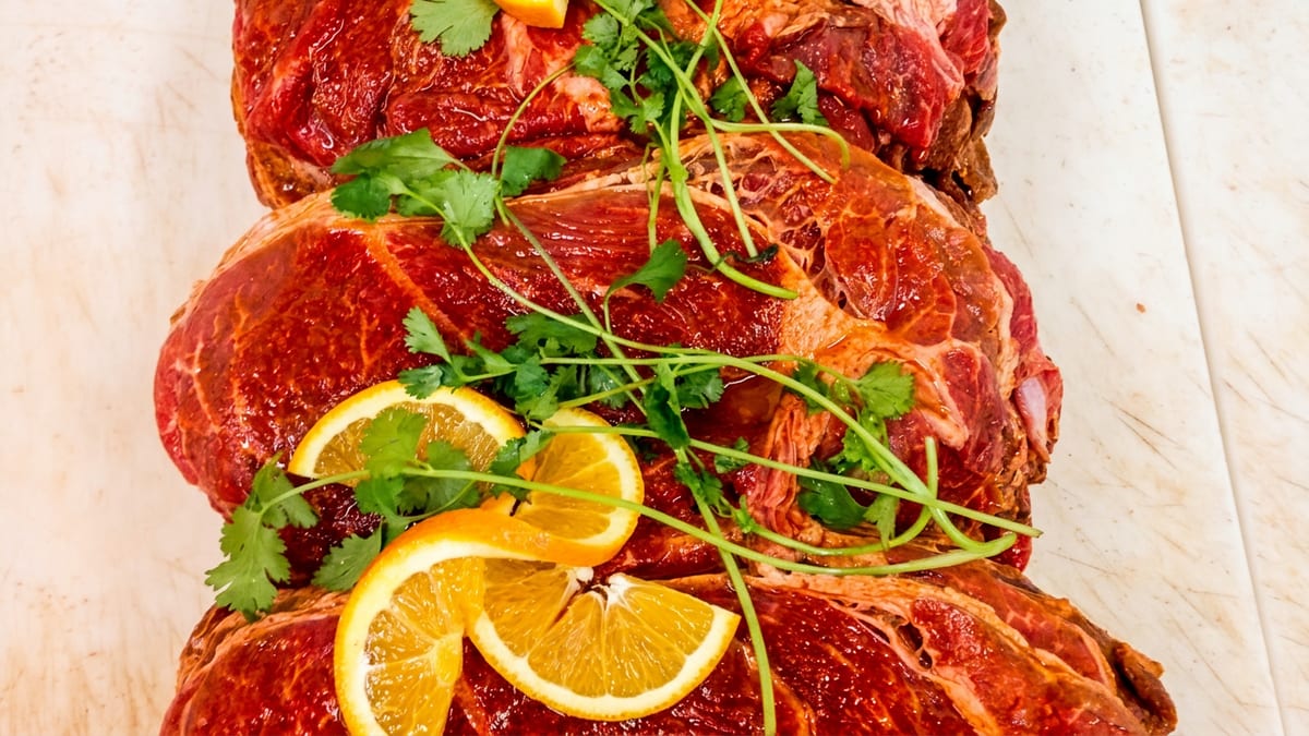 Marinated and ready to cook
