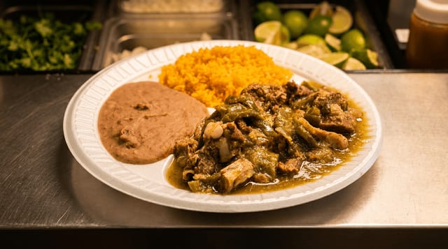 Costillas de Puerco en Salsa Verde.