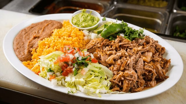 Carnitas Plate.